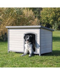 Trixie: Drvena kućica za pse sa ravnim krovom Classic Dog Kennel, L + vrata GRATIS