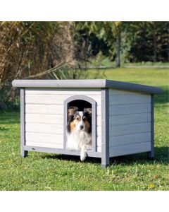 Trixie: Drvena kućica za pse sa ravnim krovom Classic Dog Kennel, S-M + vrata GRATIS