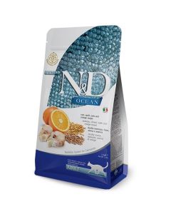 N&D Ocean: Hrana za odrasle mačke, Pomorandža i Bakalar 