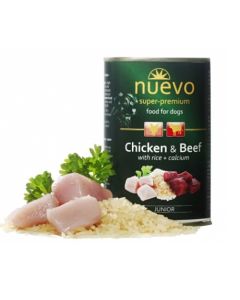 Nuevo: Vlažna hrana za pse Junior, Piletina i Govedina, 6 x 400 gr 