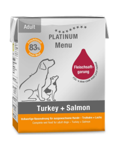 Platinum: Kompletan obrok za pse Menu Adult, ćuretina i losos