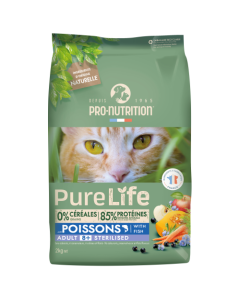 Pro Nutrition Pure Life: Hrana za starije i sterilisane mačke Adult 8+ Sterilised, riba