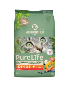 Pro Nutrition Pure Life: Hrana za odrasle mačke Adult, ćuretina