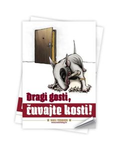 Watchdog: Nalepnica za stan čuvaj se psa Bul Terijer