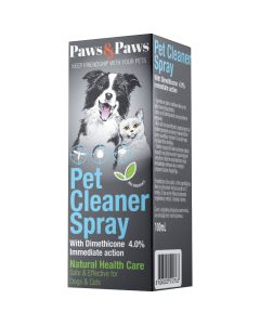Paws and Paws: Preparat protiv parazita na bazi demetikona Cleaner Sprej, 100 ml