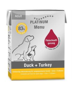 Platinum: Kompletan obrok za pse Menu Adult, pačetina i ćuretina