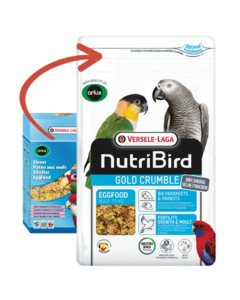 Nutri Bird: Jajčana hrana za srednje i velike papagaje Gold Crumble Big Parakeets and Parrots