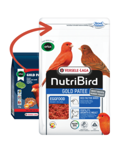 Nutri Bird: Jajčana hrana za kanarince, evropske i tropske zebe Gold Patee Canaries Red