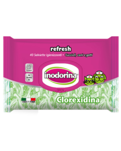Inodorina: Vlažne maramice za ljubimce Chlorhexidine, 40 kom