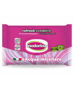 Inodorina: Vlažne maramice za ljubimce Sensitive Micellar Water, 40 kom