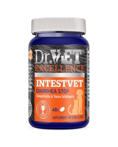 Dr.Vet: Preparat za zaustavljanje dijareje kod pasa i mačaka Intestvet, 40 tabl