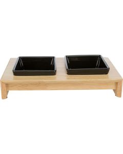 Trixie: Keramičke posude na drvenoj tacni Bowl Set