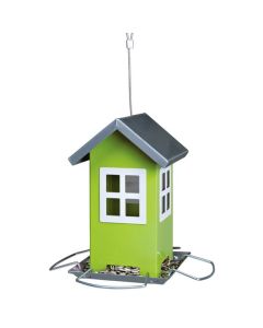 Metalna hranilica srebrno-zelena