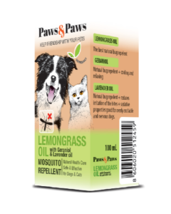 Paws and Paws: Sredstvo protiv komaraca za pse i mačke Lemongrass Oil, 100 ml