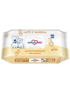 AmoreMio: Vlažne maramice za ljubimce Mleko i vanila, 40 kom