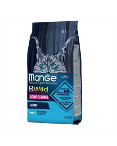 Monge Bwild: Hrana za odrasle mačke Adult Low Grain, Inćuni, 1.5 kg