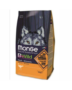 Monge Bwild: Hrana za odrasle pse Adult Low Grain, Noj, 2.5 kg