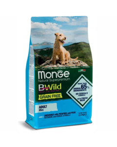 Monge Bwild: Hrana za odrasle male pse Mini Adult Grain Free, Inćuni
