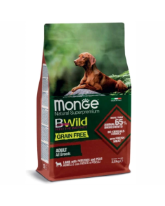 Monge Bwild: Hrana za odrasle pse Adult Grain Free, Jagnjetina