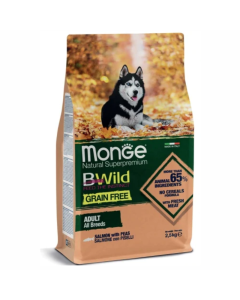 Monge Bwild: Hrana za odrasle pse Adult Grain Free, Losos
