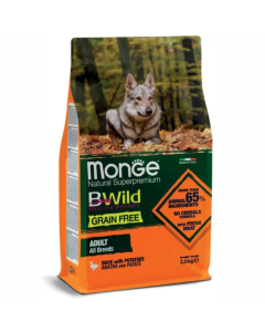 Monge Bwild: Hrana za odrasle pse Adult Grain Free, Pačetina