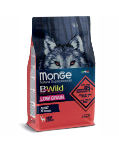 Monge Bwild: Hrana za odrasle pse Adult Low Grain, Jelen