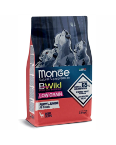 Monge Bwild: Hrana za štence Puppy Low Grain, Jelen