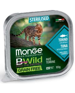 Monge Bwild: Pašteta za sterilisane mačke Sterilised Grain Free, 100 gr