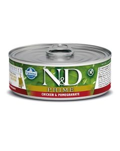 N&D Prime: Vlažna hrana za mačiće Prime, Nar i Piletina, 6 x 80 gr 
