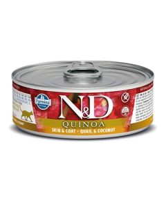 N&D: Vlažna hrana za mačke sa problematičnom kožom Quinoa Skin & Coat, 12 x 80 gr