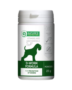 Nature's Protection: Preparat za sprečavanje infestacija parazitima D-Worm Formula, 25 gr