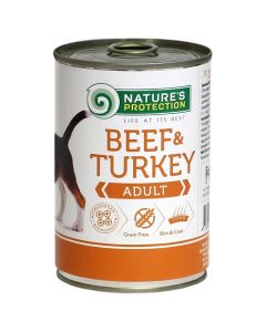 Nature’s Protection: Vlažna hrana za odrasle pse Adult, Govedina i Ćuretina, 400 gr