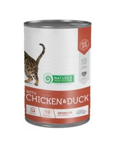 Nature’s Protection: Vlažna hrana za sterilisane mačke Sterilised,Piletina i Pačetina, 400 gr