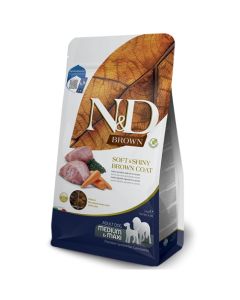 N&D Brown: Hrana za smeđe pse Med/Max Adult, Jagnjetina & Spirulina