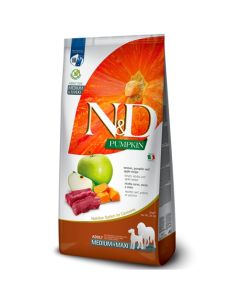 N&D Pumpkin: Hrana za odrasle pse Med/Max Adult, Jelen & Jabuka