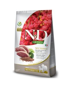 N&D Quinoa: Hrana za sterilisane pse Med/Max Adult Neutered, Pačetina & Kinoa