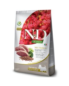 N&D Quinoa: Hrana za sterilisane pse Mini Adult Neutered, Pačetina & Kinoa