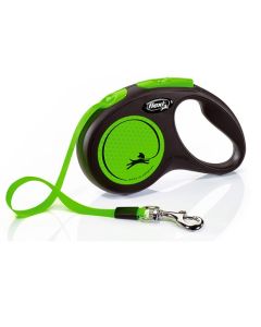 Flexi: Povodac New Neon Tape Green