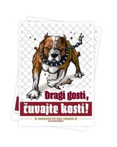 Watchdog: Nalepnica upozorenja za stan Pit Bul Smeđi/Beli