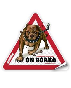 Watchdog: Nalepnica za auto Pit Bull Smeđi