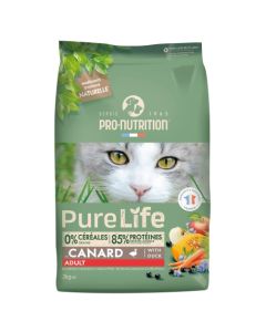 Pro Nutrition Pure Life: Hrana za odrasle mačke Adult, pačetina