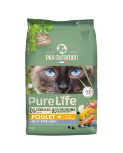 Pro Nutrition Pure Life: Hrana za gojazne i sterilisane mačke Sterilized, piletina