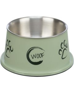 Trixie: Rostfrajna posuda za dugouhe pse Long Ear Bowl Woof Green