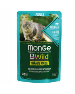 Monge Bwild: Sos za odrasle mačke Adult Grain Free, 85 gr