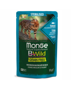 Monge Bwild: Sos za sterilisane mačke Sterilised Grain Free, 85 gr