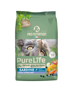 Pro Nutrition Pure Life: Hrana za gojazne i sterilisane mačke Sterilised, sardina