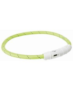 Trixie: Svetleća ogrlica Flash Light Ring USB Green