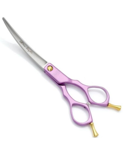 Tauro: Profesionalne zakrivljene makaze za šišanje pasa Cutting Scissors Aluminium Line Purple