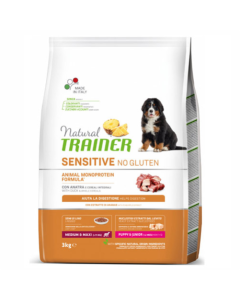 Trainer Natural: Hrana za štence Sensitive Medium/Maxi Puppy&Junior, Pačetina