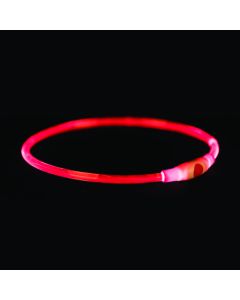 Trixie: Svetleća ogrlica sa USB-om Flash Light Ring, pink